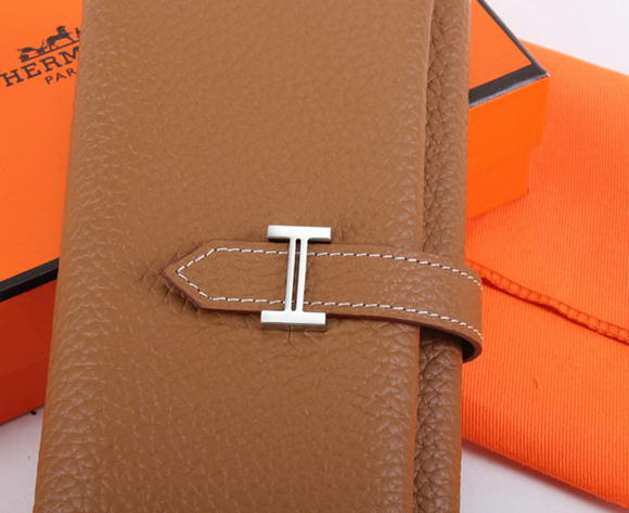 Cheap Fake Hermes Bearn Japonaise Tri-Fold Wallet A308 Coffee - Click Image to Close